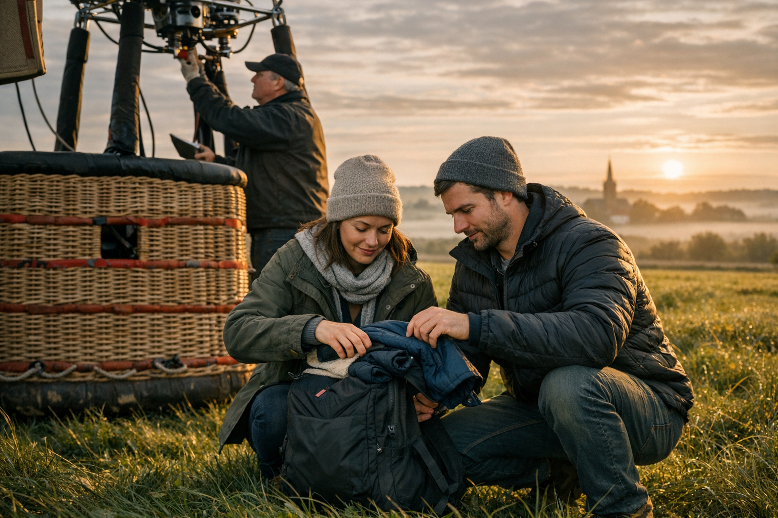 Luchtballonvaart voorbereiding Limburg