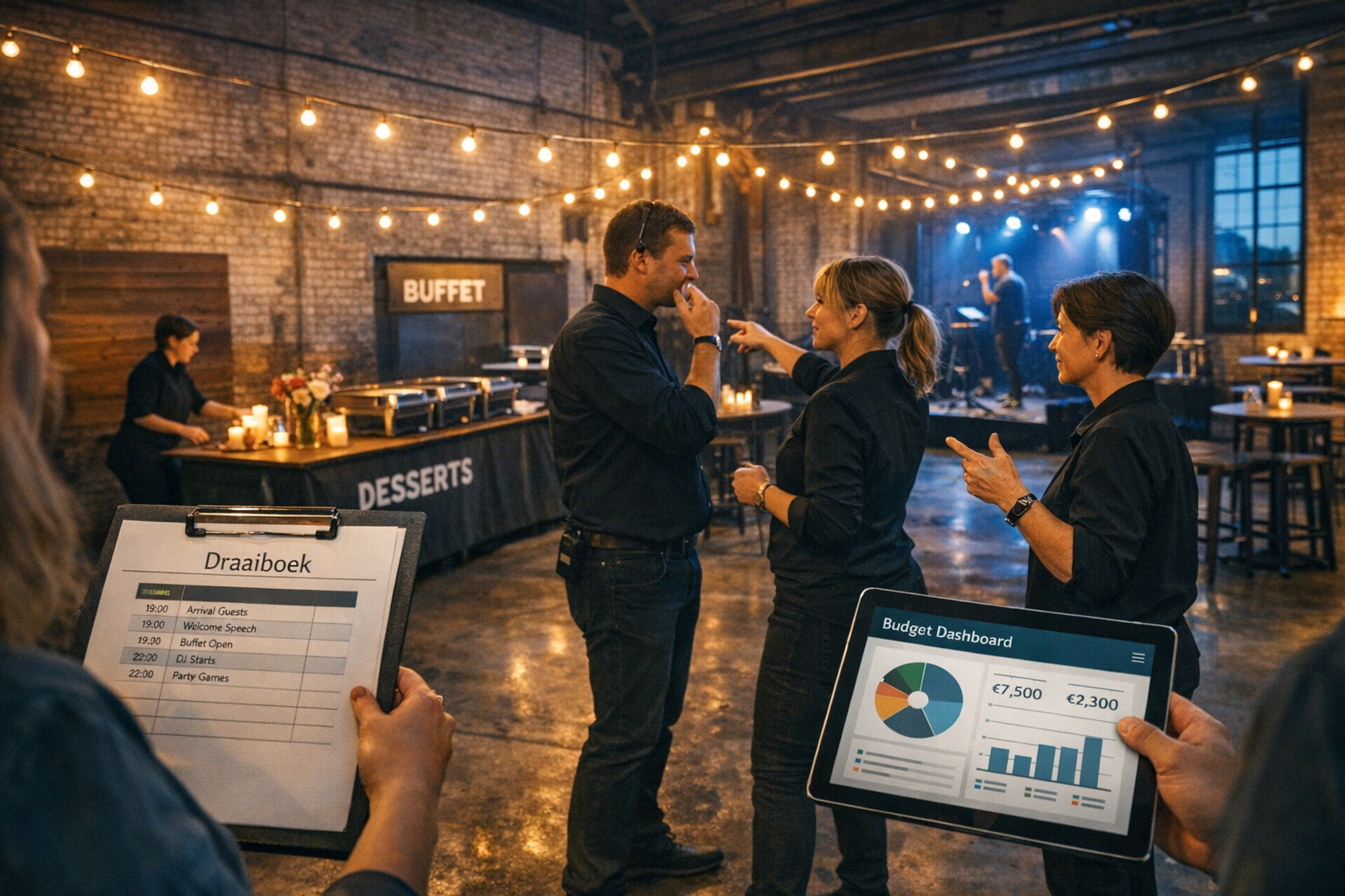 Draaiboek personeelsfeest tijdlijn