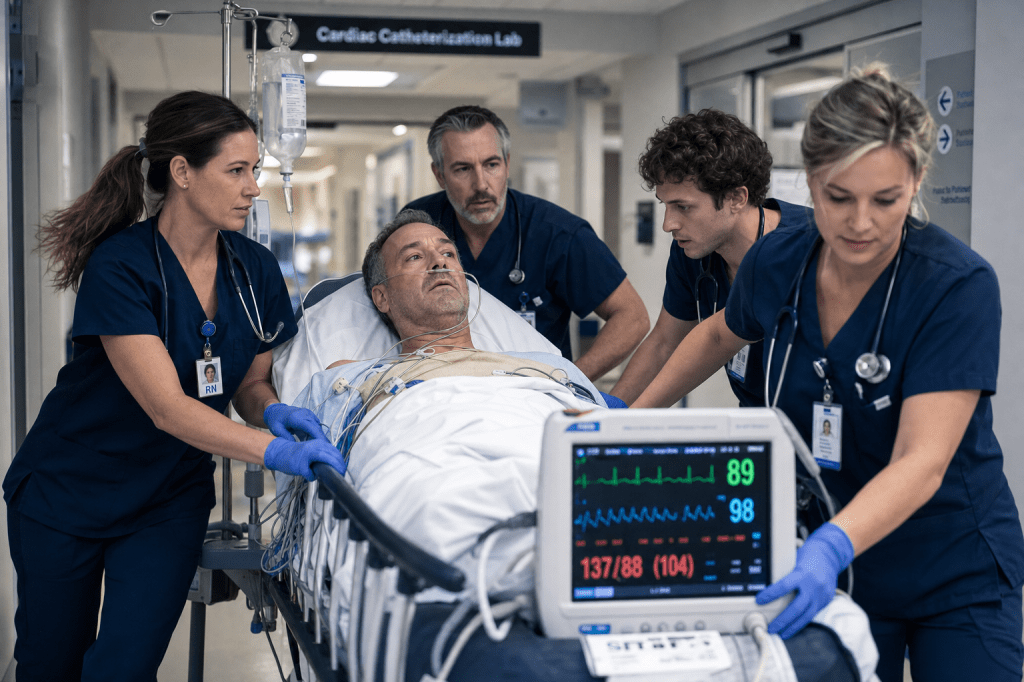 Hoe verloopt de behandeling van een acuut hartinfarct in het ziekenhuis en wat kun je verwachten van dotteren (PCI) en nabehandeling met&nbsp;medicijnen?