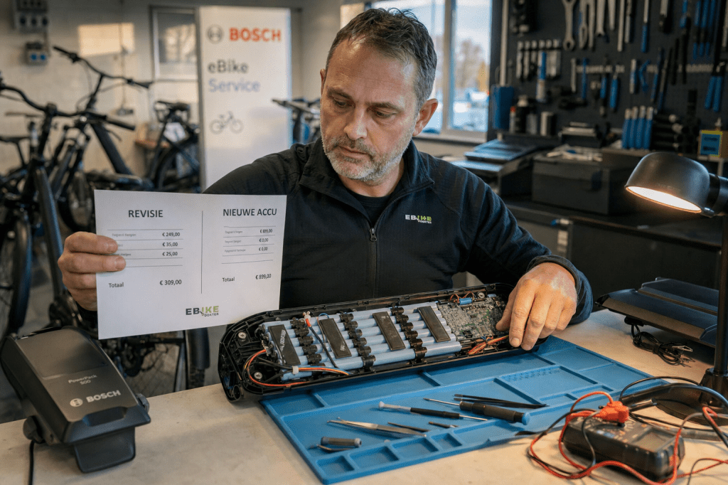 Wat kost een Bosch fiets accu reviseren vergeleken met een nieuwe accu, en wanneer is revisie financieel de beste keuze?