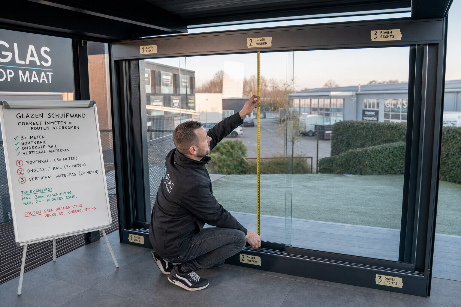 Veelvoorkomende meetfouten bij glazen schuifwanden